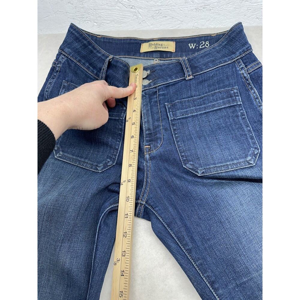 Anthro Holding Horses Bell Bottom Womens Jeans Size 28 Frayed Hem - Picture 4 of 10
